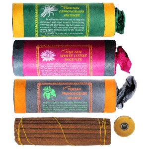 Tibetan Incense - Set of 3 Frank Incense - Lemongrass- White Lotus  