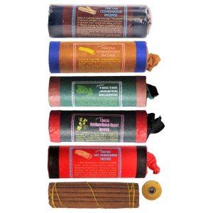 Tibetan Incense - Set of 5 Tibetan Cedar-Sandalwood-Juniper-Bedellium Incensea Incense