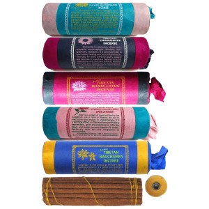 Tibetan Incense - Set of 5 - Wild Flora, Frank, Spikenard, Mokchhya, Kamasutra Incense