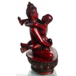 Samantabhadra 20 cm Resin Buddha Statue brown