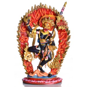 Simhamukha 19 cm fully painted