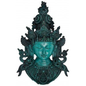 Tara Mask 43 cm Resin turquoise