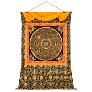 Thangka Mandala Green Tara Mantra 121 x 152 cm