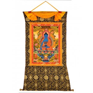 Tibetan Medicine Buddha Thangka 91 x 130 cm