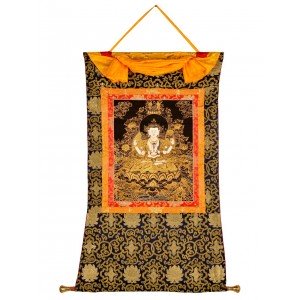 Thangka - Chenresig - Avalokitesvara handgemalt auf Leinwand 
