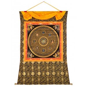 Thangka Mandala Green Tara Mantra 121 x 152 cm