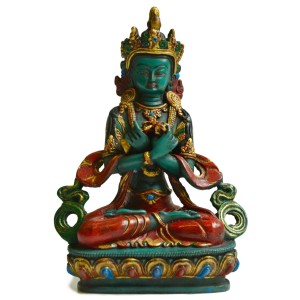Vajradhara 15,5 cm Buddha Statue Resin turquoise