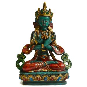 Vajradhara 15,5 cm Buddha Statue Resin turquoise
