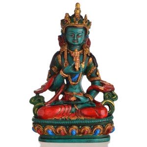 Vajrasattva 20 cm resin turquoise painted
