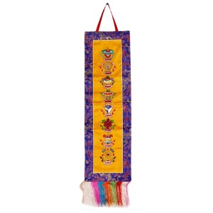 Buddhist Wall Hanging Tashi Tagey 58x19 cm
