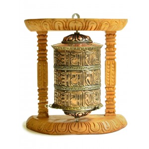 Wall Prayer wheel copper - 20 cm