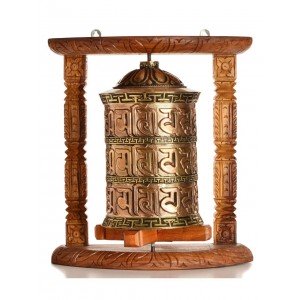 Wall Prayer wheel copper 33 cm