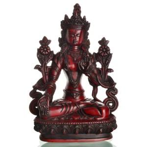 White Tara standing 22,5 cm brass