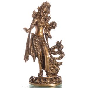 White Tara standing 30 cm brass
