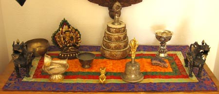 Altar Puja Table Cloth - 79 cm x 42 cm