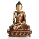 Akshobhya 13,5 cm partly fire gilded Buddha Statue