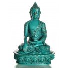 Akshobhya 19 cm Buddha Statue Resin turquoise