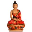 Amitabha Buddha Statue Resin 11,5 cm coloured