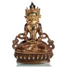 Aparimita / Amitayus 15,5 cm partly gilt Buddha Statue