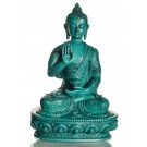Amoghasiddhi Buddha Statue 19 cm Resin turquoise