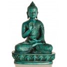 Amoghasiddhi Buddha Statue Resin 13,5 cm Resin turquoise