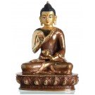 Amoghasiddhi 13,5 cm partly gilt Buddha Statue