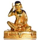 KagyÃ¼ Lehrermeister Milarepa Statue sitzende Position in der Vorderansicht