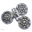 Silver colored ornaments B - 2St. 22mm