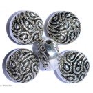 Silver colored ornaments A - 2 pc 25mm