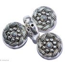 Silver colored ornaments B - 2St. 22mm