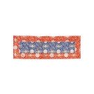 Altardecke  40 x 120 cm blau-rot
