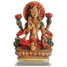 Lakshmi Statue sitzende Position in der Vorderansicht