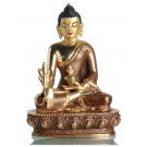 Medicine Buddha 15 cm partly gilt Buddha Statue