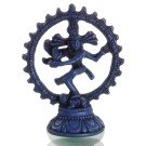 Nataraja Statue blau 11,5 cm vorne