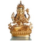 Avalokiteshvara - Buddha Statue Entirely Fire Gilded 22 cm  