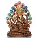 Ganesh  19,5 cm partly fire gilded