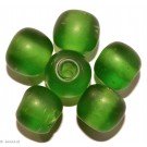 Glass beads green 14mm 4pc