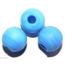 Glass beads light blue 16mm 4pc.