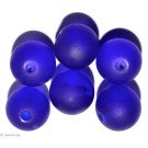 Glass beads dark blue 8mm 20pc.