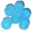 Glass beads light blue 7mm 20pc