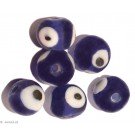 Glass beads blue eye 10 mm 10 pc. 