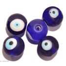 Glass beads blue eye 11mm 6pc.