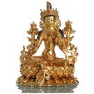 Green Tara 22 cm fully fire-gilded