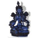 Green Tara Statue 20 cm Resin blue