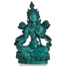 Green Tara Statue 20 cm Resin turquoise