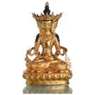 Maha-Vairocana 24 cm fully gold plated Buddha Statue