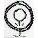 hand mala black onxy jade