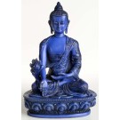 Medicine Buddha Statue 13,5 cm Resin blue