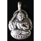 Silver Pendant Manjushri 20 mm