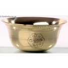 Buddhist Offering Bowls carved Brass 9cm